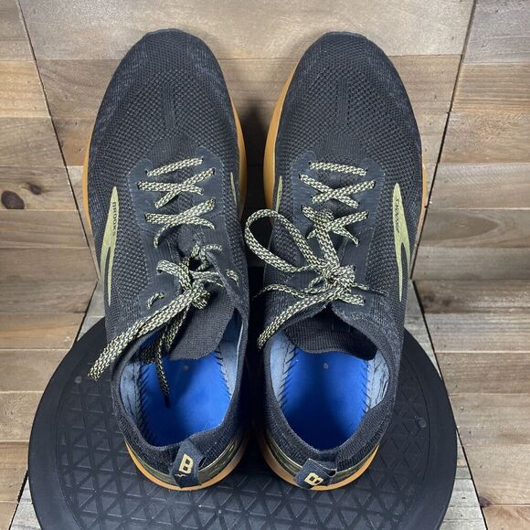 Brooks Womens 12 Shoes Levitate 4 Black Gold Victory Running Trainer NO INSOLES - Picture 5 of 10